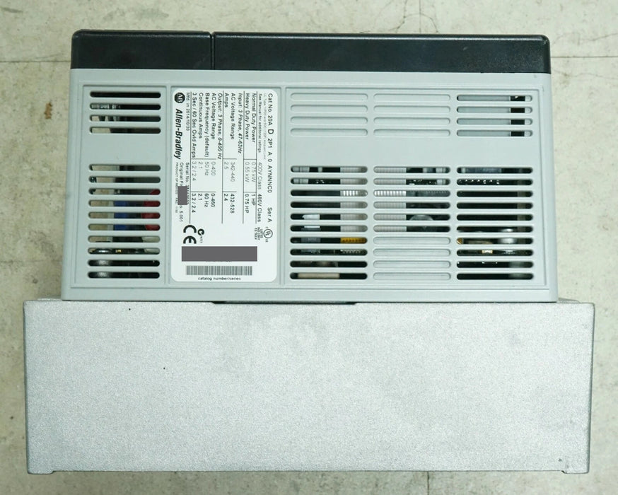 Allen-Bradley 20AD2P1A0AYNNNC0 PowerFlex 70 1 HP 480 VAC FRN 5.001 Tested Good