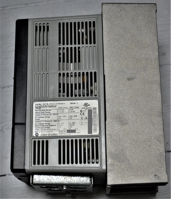 Allen-Bradley 20AD3P4A0AYNNNC0 PowerFlex 70 2 HP 480 VAC 3.4 AC Drive FRN:5.001