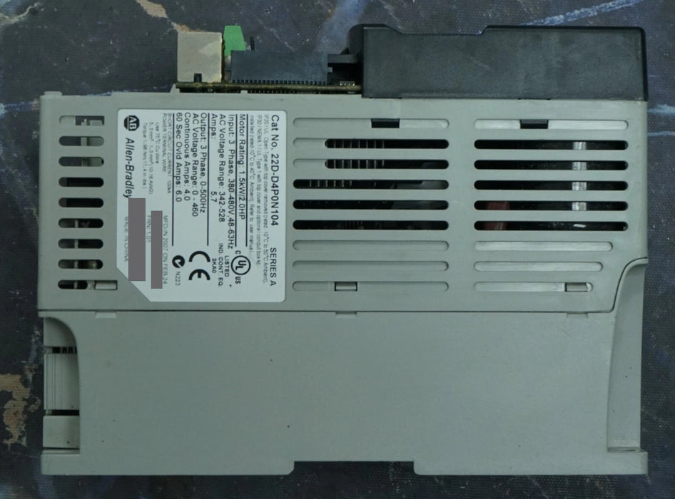 Allen-Bradley 22D-D4P0N104 PowerFlex 40P 2 HP Drive Tested Good FRN:1.01