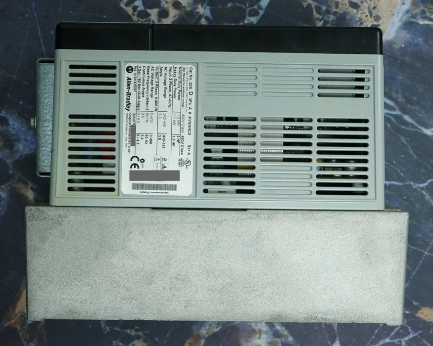 Zero Hr Allen-Bradley PowerFlex 70 2HP 20AD3P4A0AYNNNC0 480 VAC FRN:5.001 Tested