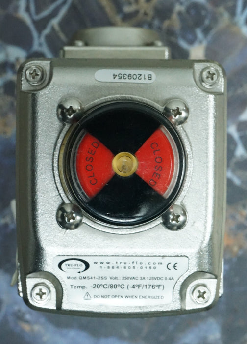 Tru-Flo EA-407-SN-CV-T-.5”-MT-16-SR4-SS-QMS41-2AL-SS 3 Way Valve Assembly*