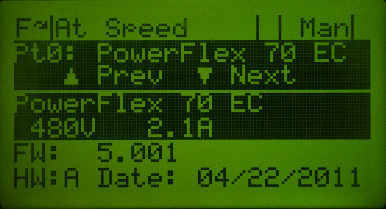 Allen-Bradley 20AD2P1A0AYNANC0 PowerFlex 70 1HP 480V FRN:5.001 Tested Good