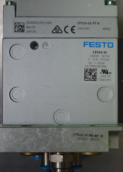 Festo CPV10-VI Valve Terminal Block w/ CTEU-PN Profinet Bus Node 8-Port, 2201471