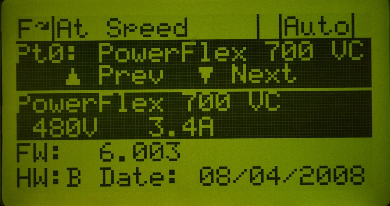 Allen-Bradley 20BD3P4A0AYNANC0 PowerFlex 700 2HP 480VAC FRN:6.002 Low Hrs Tested