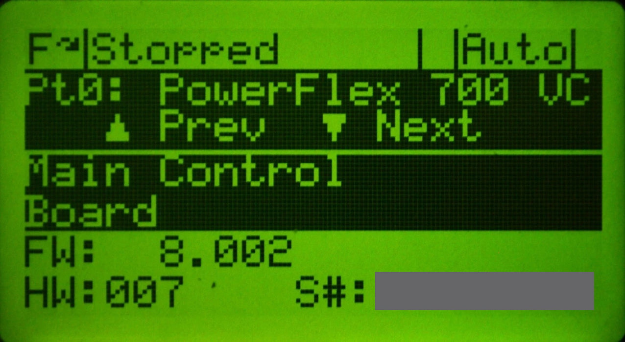 Allen-Bradley PowerFlex 700 2HP 20BD3P4A0AYNAND0 Series B 480 VAC FRN: 8.002