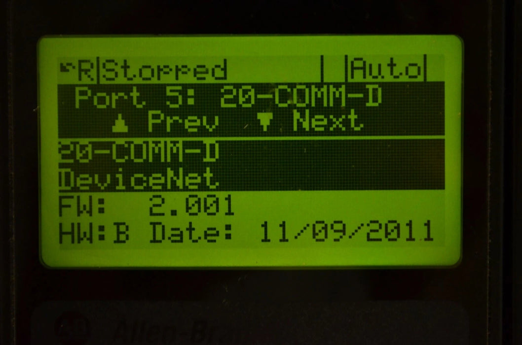 Allen-Bradley 20AD011A3AYNADC0 PowerFlex 70 VFD 7.5 HP 480 VAC 3 PH