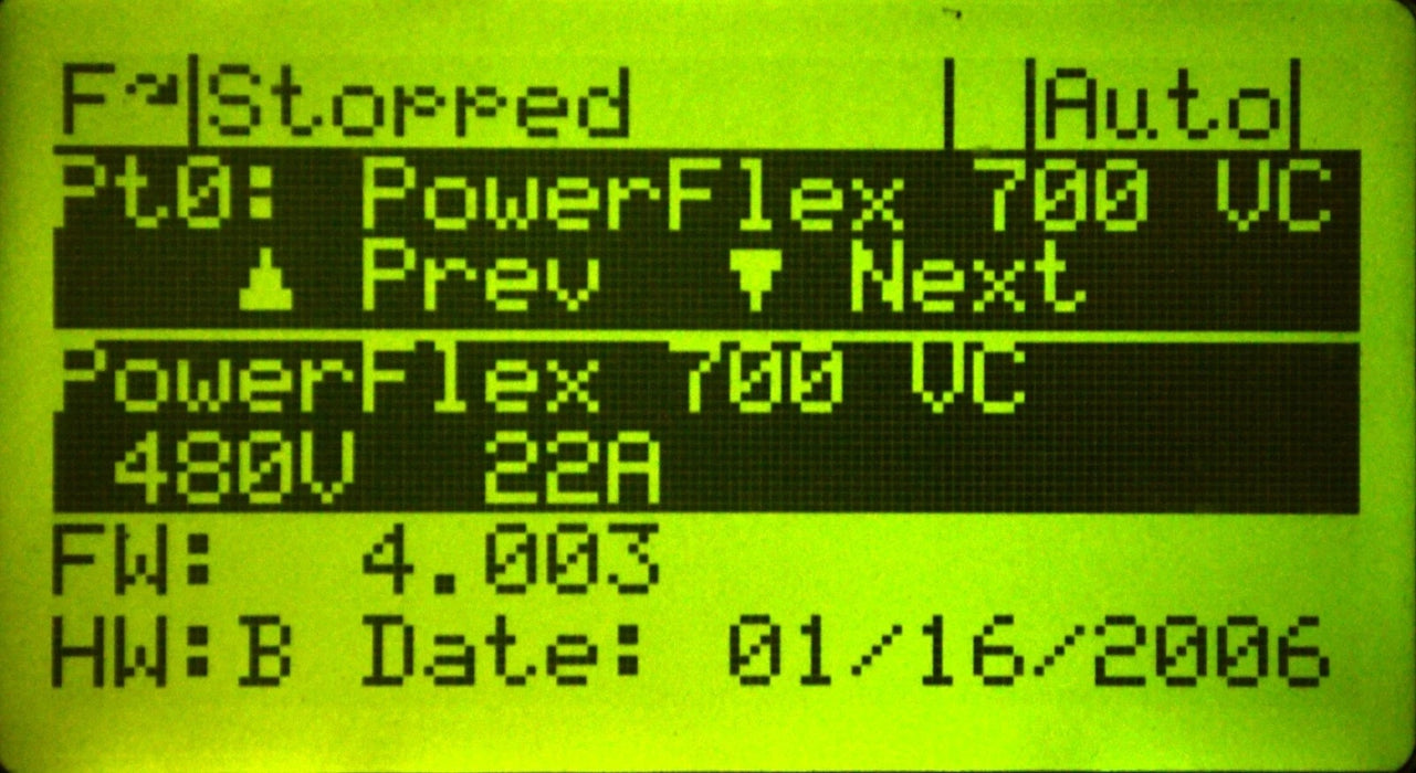 Allen-Bradley 20BD022A3AYYAND0 PowerFlex 700 15 HP FRN 4.003 w/20-HIM-A3 Keypad