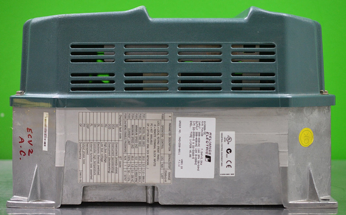 Low Run Time Reliance Electric GV3000/SE 7.5 HP 7V4160 FRN: 6.09 AC Drive Tested