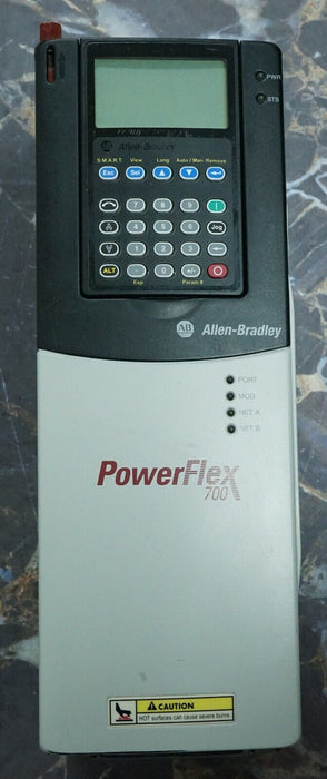 Low Hours Allen-Bradley 20BD5P0A3AYNAND0 PowerFlex 700 3HP 480 VAC FRN:8.002