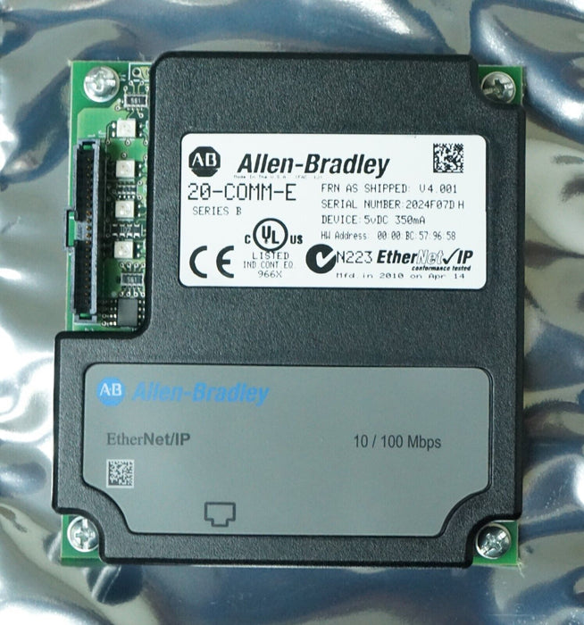 Allen-Bradley 20-COMM-E Series B Powerflex 700 Ethernet Card FRN:4.001  QUANTITY