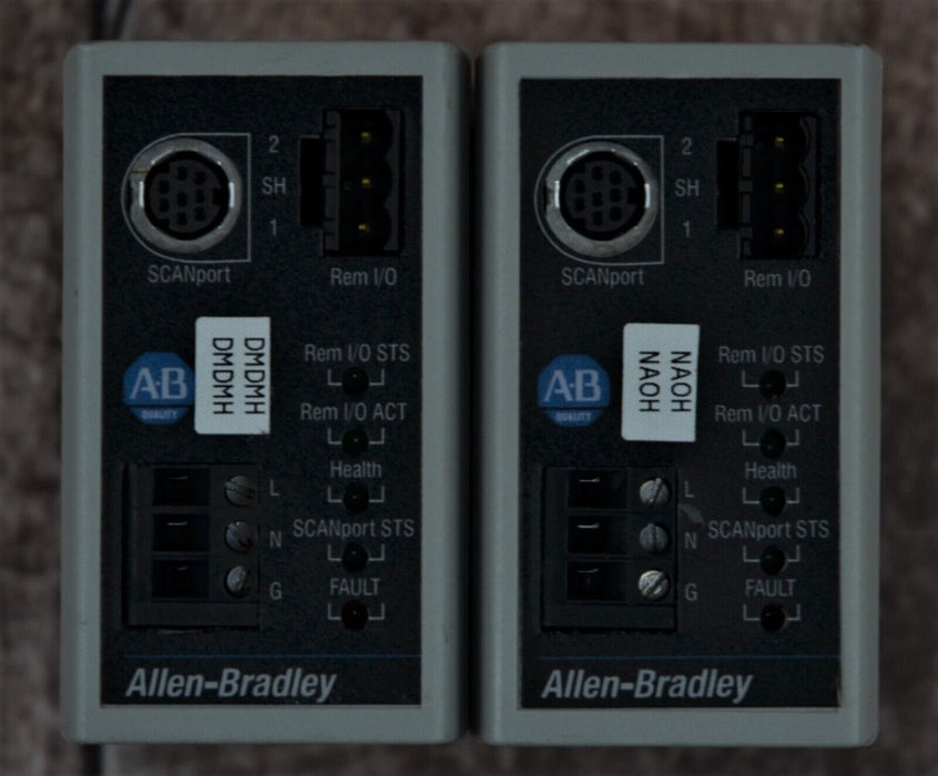 (2) × Allen-Bradley 1203-GD1 Communication Module Remote I/O Series C - FRN 4.04