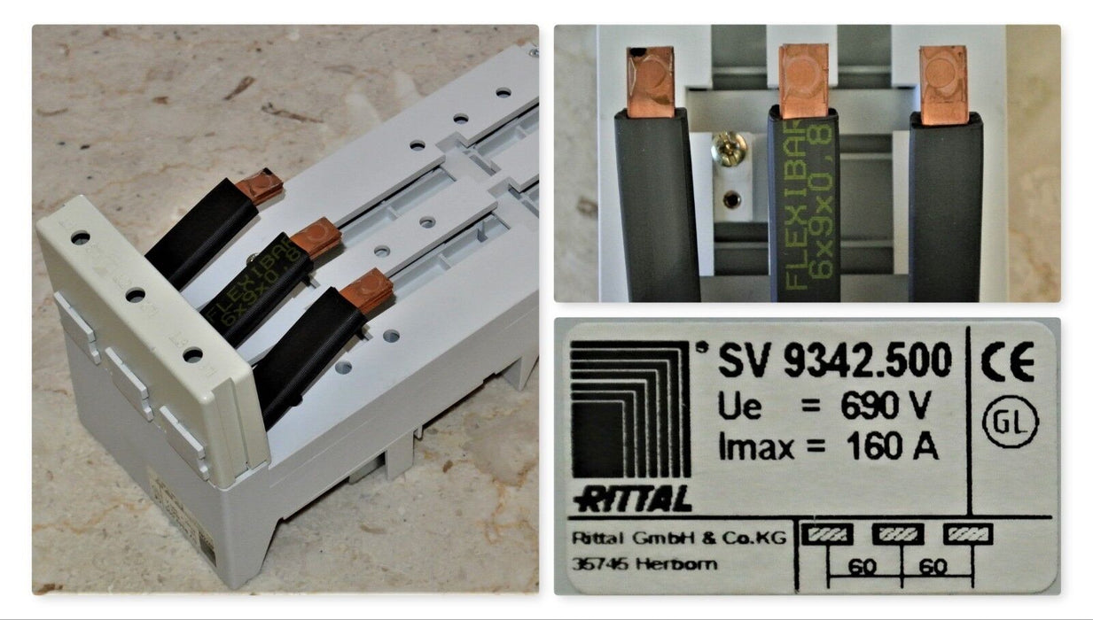 RITTAL Circuit-breaker component adaptors 3-pole – SV 9342.500 Used, Tested Good