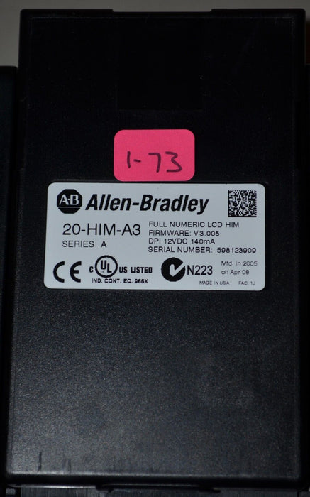 Allen-Bradley 20-HIM-A3 SERIES A Full Numeric HMI Keypad Firmware 3.005  #1-73