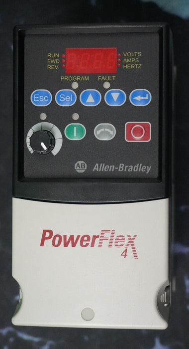 Low HRS Allen Bradley PowerFlex4 1/2HP 22A-D1P4N104 Tested Good FRN:3.05