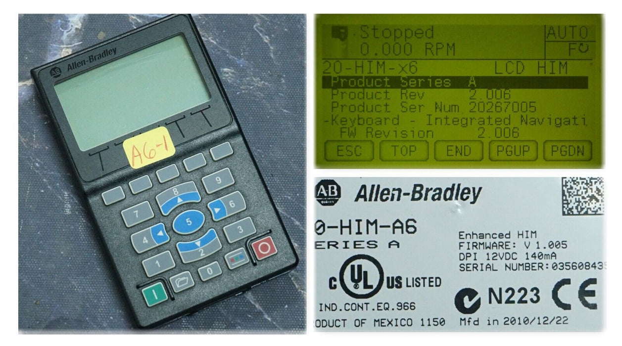 ALLEN BRADLEY 20-HIM-A6 SERIES A HMI FIRMWARE VERSION 1.005 (A6-1)