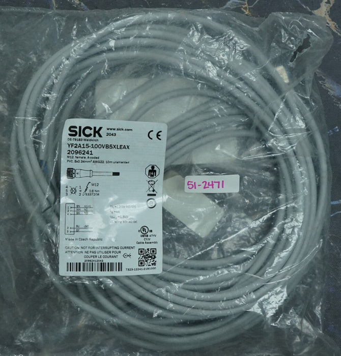 New Sick Sensor Cable 2096241 YF2A15-100VB5XLEAX