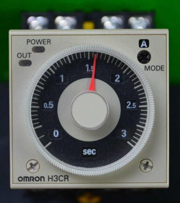 Omron H3CR-A8 Timer Relay, 8-Pin With Base P2CF-08 Tested Good