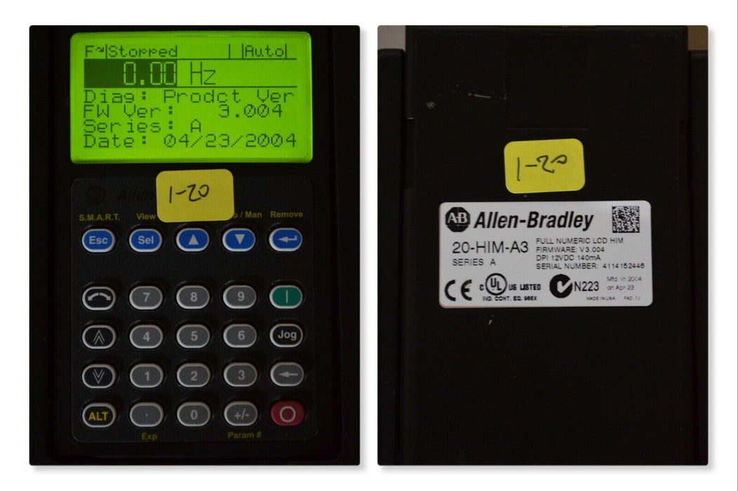 Allen-Bradley 20-HIM-A3 SERIES A Full Numeric HMI Keypad Firmware 3.004   #1-20