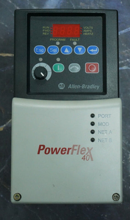 Allen Bradley 22B-D6P0N104 PowerFlex 40 5HP Drive Tested Good FRN:6.01