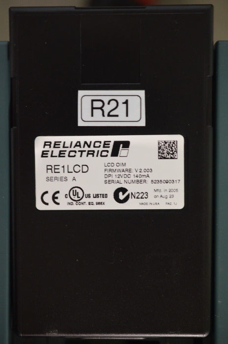 Reliance Electric RE1LCD A Keypad FRN:2.003 Tested Good R21