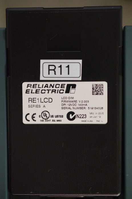 Reliance Electric RE1LCD A Keypad FRN:2.003 Tested Good R11