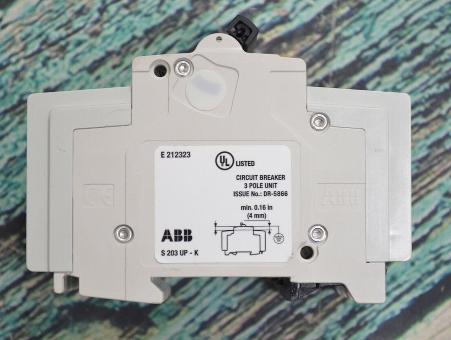 (2) ABB S 203 UP-K 25 A 480/277 V 50/60 HZ 3 P CIRCUIT BREAKER