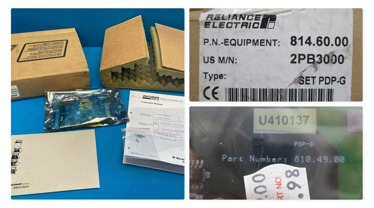 New Reliance Electric 810.49.00 Profibus Interface Card Board 814.60.00 2PB3000