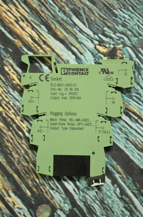 Phoenix Contact 2967196 with 2966595 Power Optocoupler PLC-BSP-24DC/1/ACT