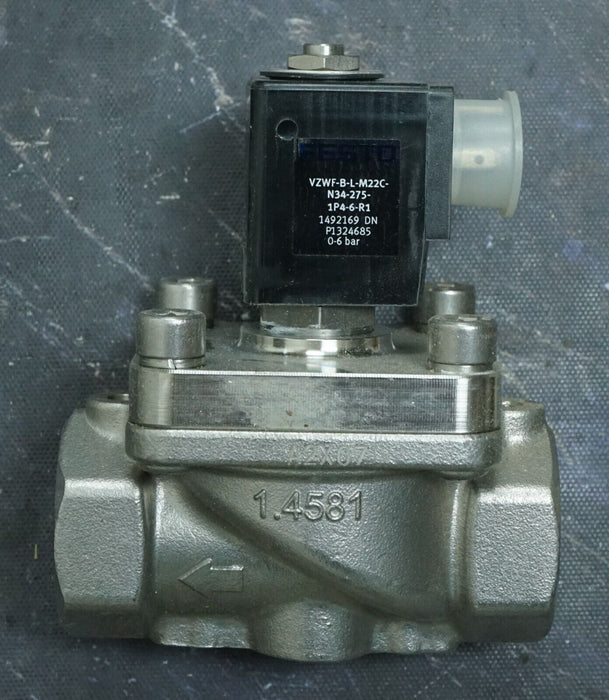 New Festo 3/4" NPT 24VDC Solenoid Valve 24-Volt DC Stainless Steel