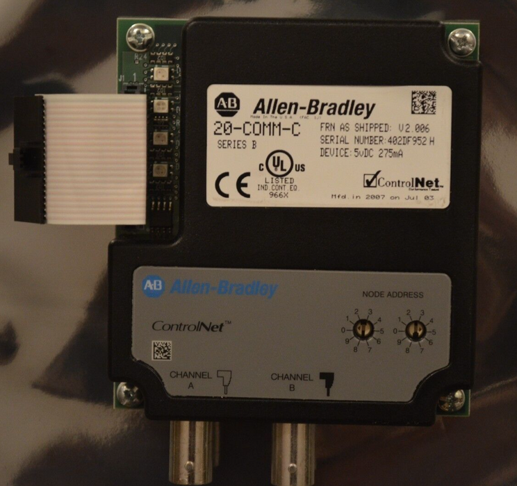 Allen Bradley 20-COMM-C ControlNet Series B FRN:2.006 QTY Tested Good