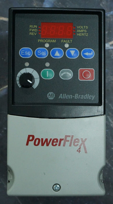 Zero Hours Allen Bradley 22A-B1P5N104/A POWERFLEX 4 AC Drive 1/4HP FRN:6.01