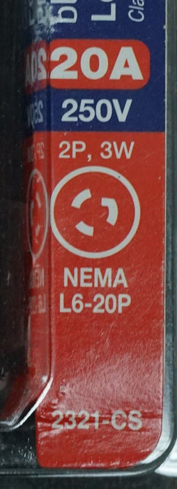 LEVITON Plus Pro 20AMP 250V Locking Plug Industrial Grade 2321-CS