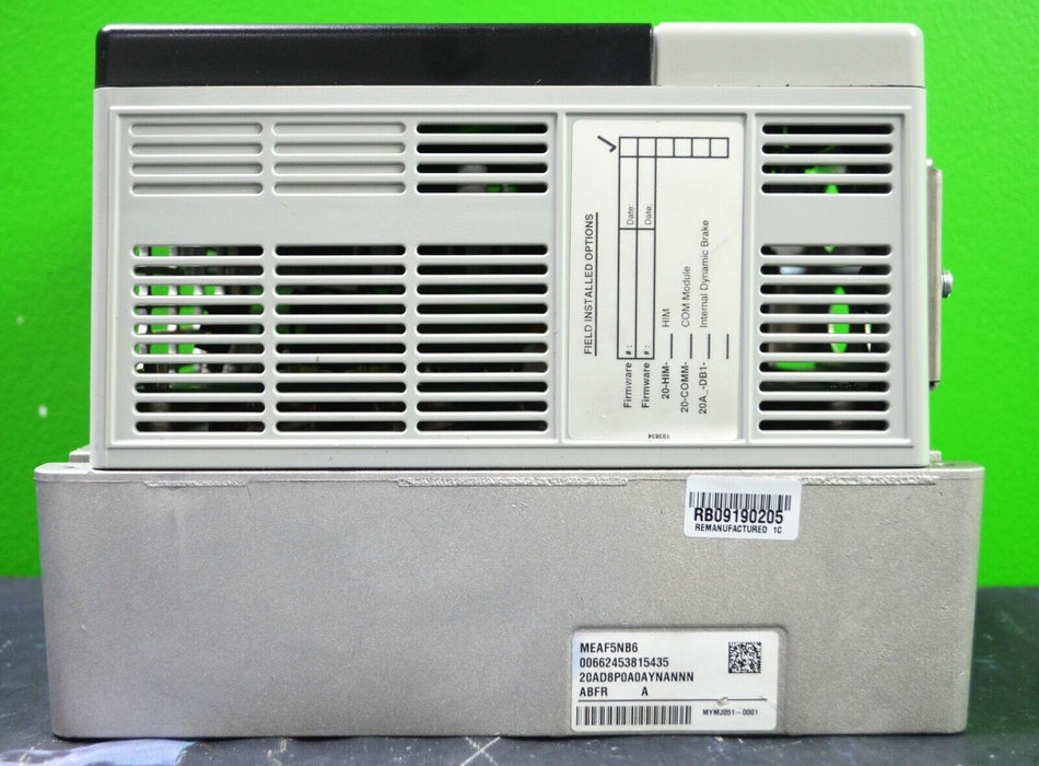 Allen-Bradley Powerflex 70 5 HP 20AD8P0A0AYNNNNN Series A FRN:2.001 Tested Good