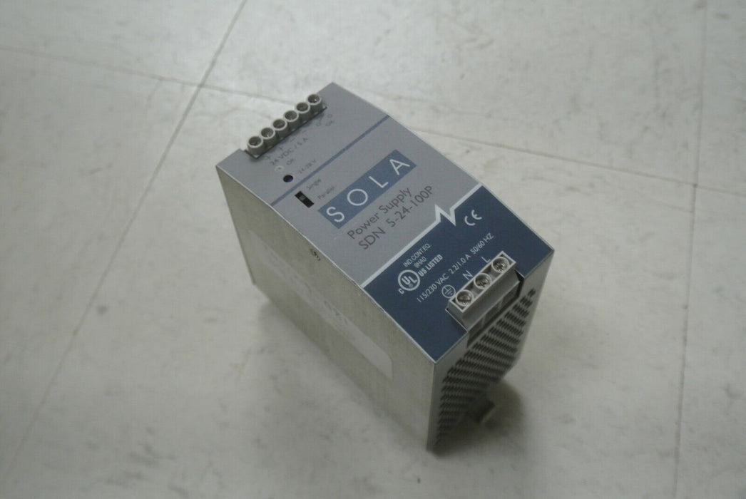 Sola SDN 5-24-100P Power Supply 115/230v-ac 5a Amp 24v-dc