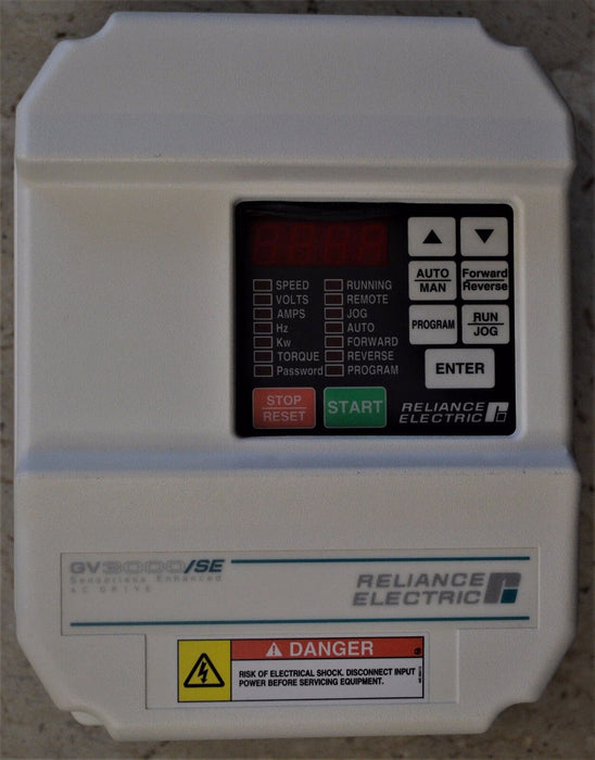 RELIANCE ELECTRIC GV3000/SE 2 HP 2V2460 VERSION 6.06 TESTED GOOD CLEAN