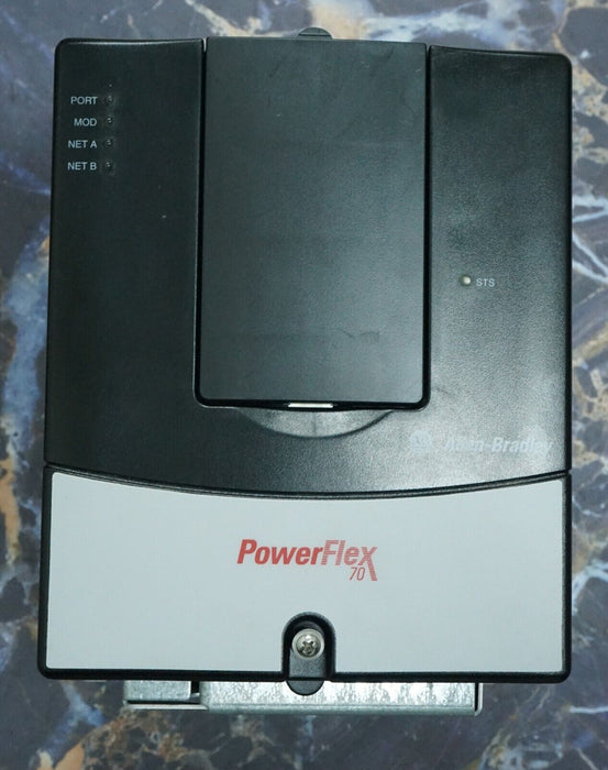 Low Hours Allen-Bradley POWERFLEX 70 5 HP 20AD8P0A3AYNNNNC0 Series A FRN: 5.001