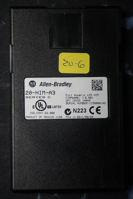 Allen-Bradley 20-HIM-A3 SERIES C Full Numeric HMI Keypad Firmware 6.001   #20-6