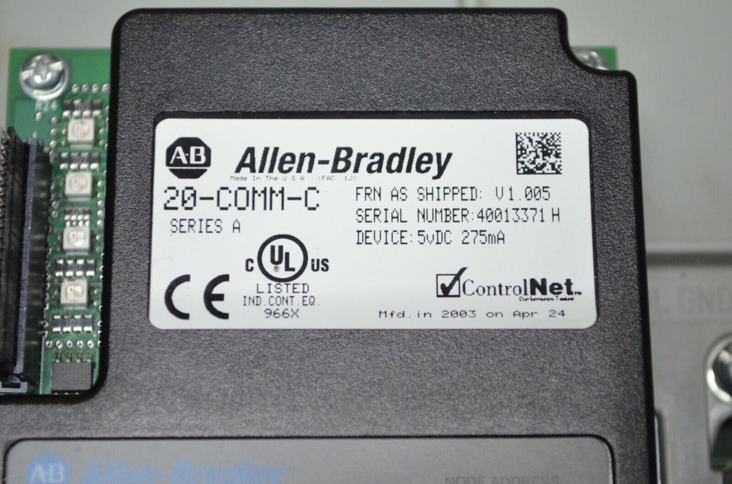 Allen-Bradley PowerFlex 70 7.5 HP 20AE9P0A3AYNNCNN 600V 2.005 Clean Tested Good