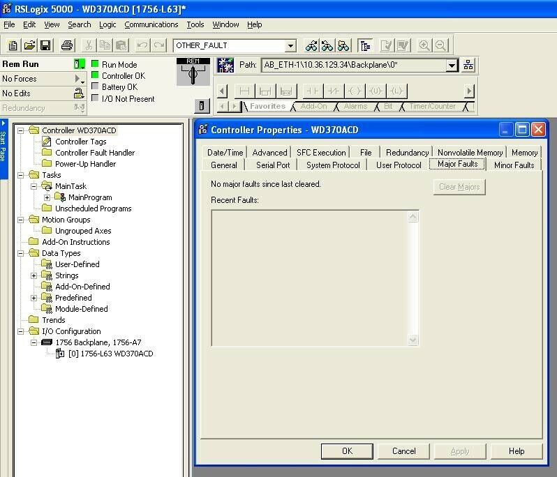 2011 Allen Bradley 1756-L63/B ControlLogix Logix5563 8MB Memory Tested Good