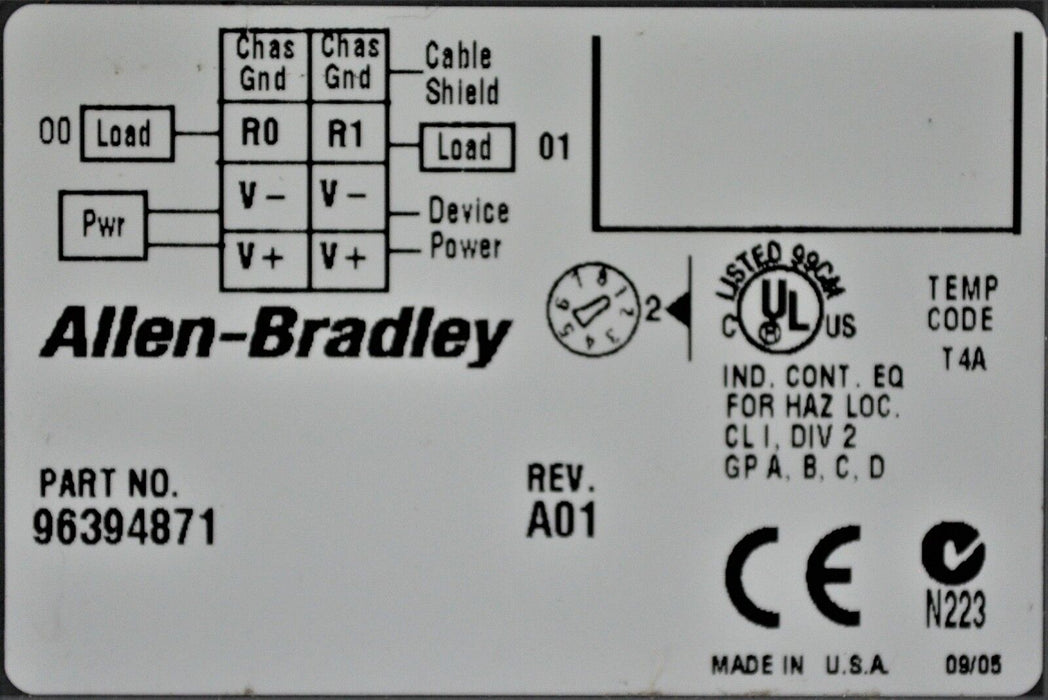 ALLEN BRADLEY 96394871 , REVISION A01 , HIGH SPEED COUNTER MODULE