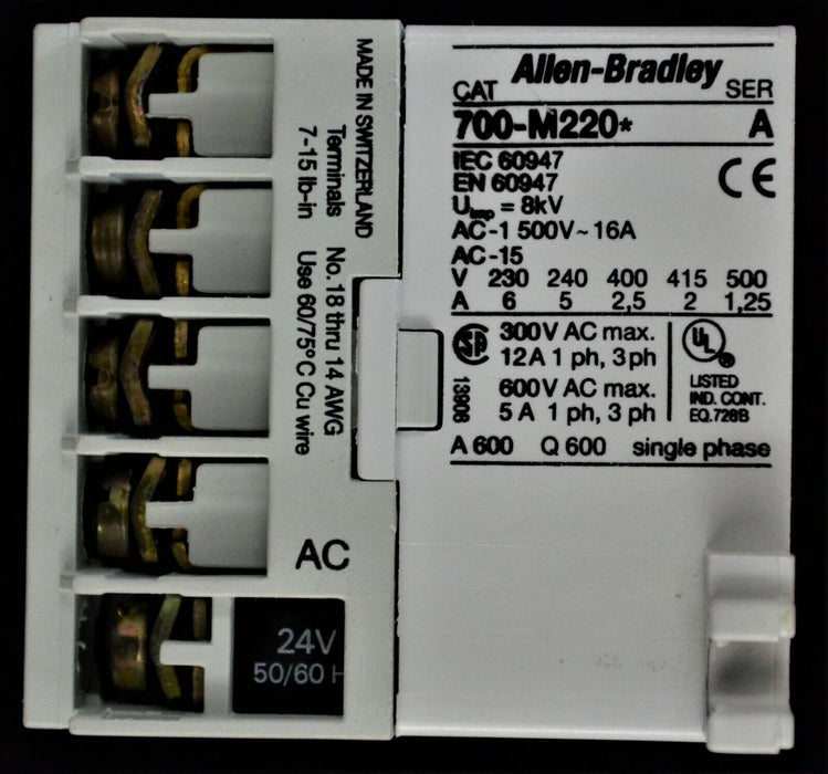 Allen Bradley 700-M220J / 700-M220J 24 VAC Coil 700-M220* Tested Good