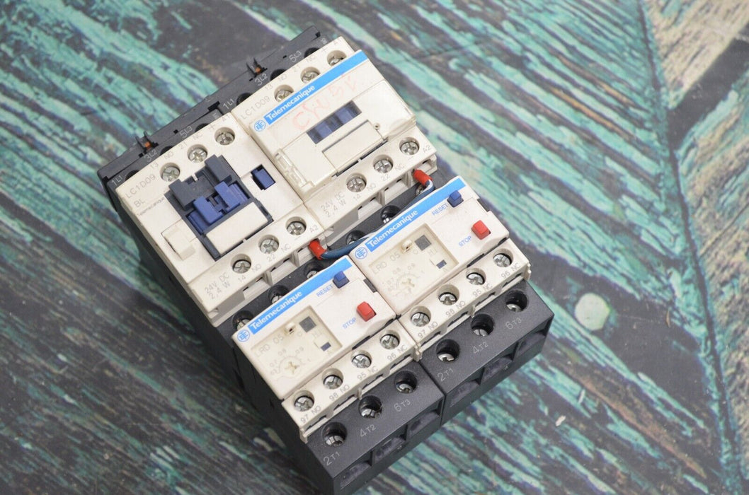 Schneider Electric Telemecanique LC1D09BL LRD-05 Contactor 3 Pole 24v 2 Linked