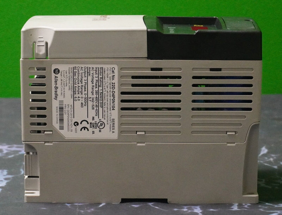 Allen Bradley 22D-D4P0N104 PowerFlex 40P Drive 2HP Series A Tested FRN:2.01