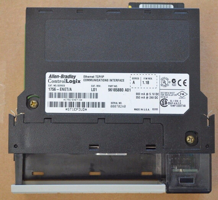 Allen Bradley 1756-ENET Ethernet TCP/IP Comm. Interface Series A  Firmware 1.18