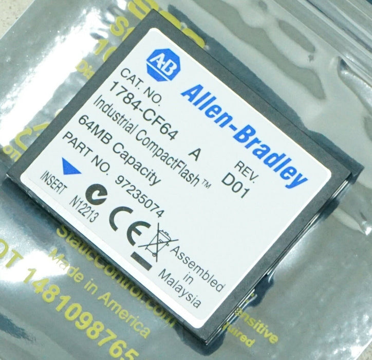 Allen Bradley 1784-CF64 Series A Compact Flash Card 64MB Capacity