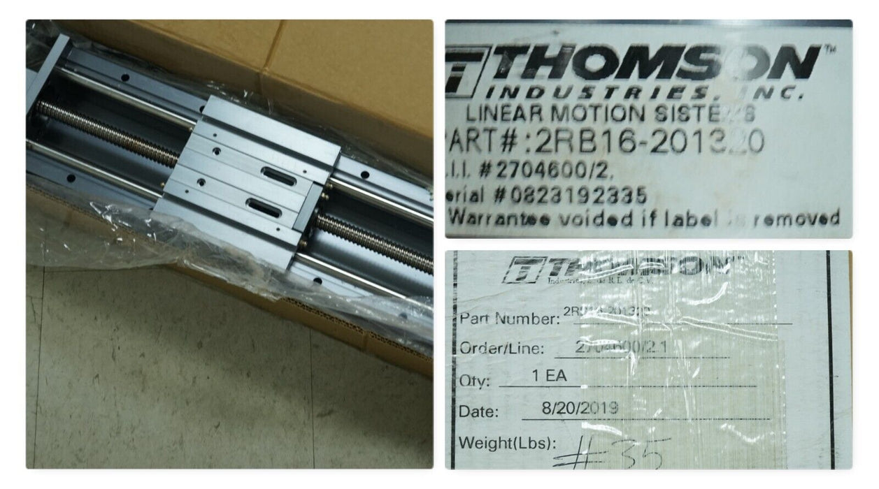 Thomson 2RB16-201320 500mm Linear Unit, Ball Screw Drive, Ball Guide Quantity