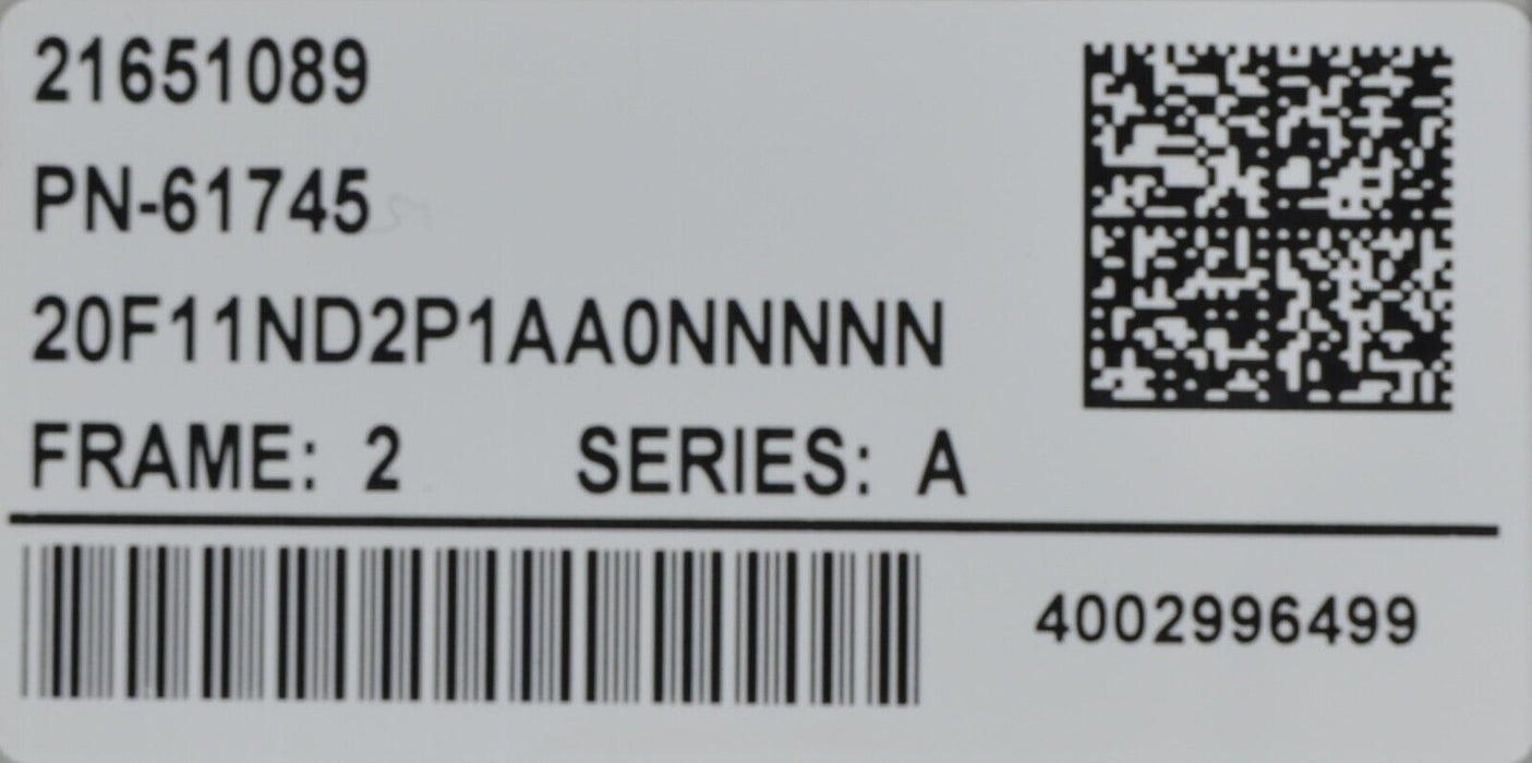 Low Hours Allen-Bradley PowerFlex753 20F11ND2P1AA0NNNNN 1 HP Ser. A FRN 7.001