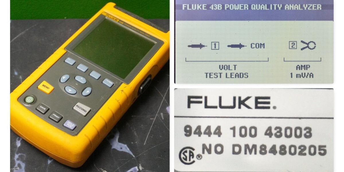 FLUKE 43B HANDHELD Power Quality Analyzer Tested Good