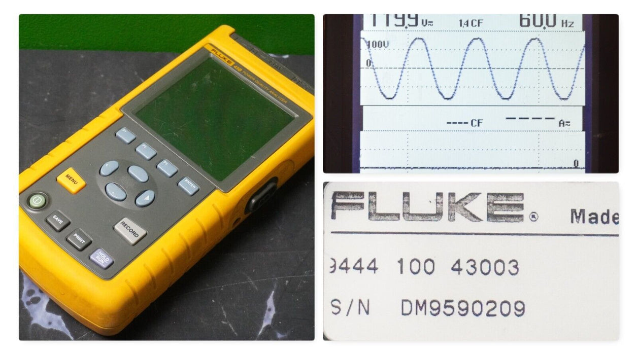 FLUKE 43B HANDHELD Power Quality Analyzer Tested