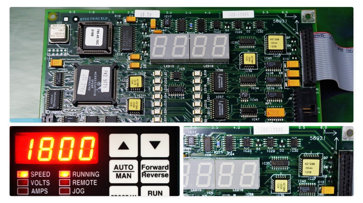 Reliance Electric 56921-601 GV3000 Regulator Board Firmware: 5.12 Tested Good